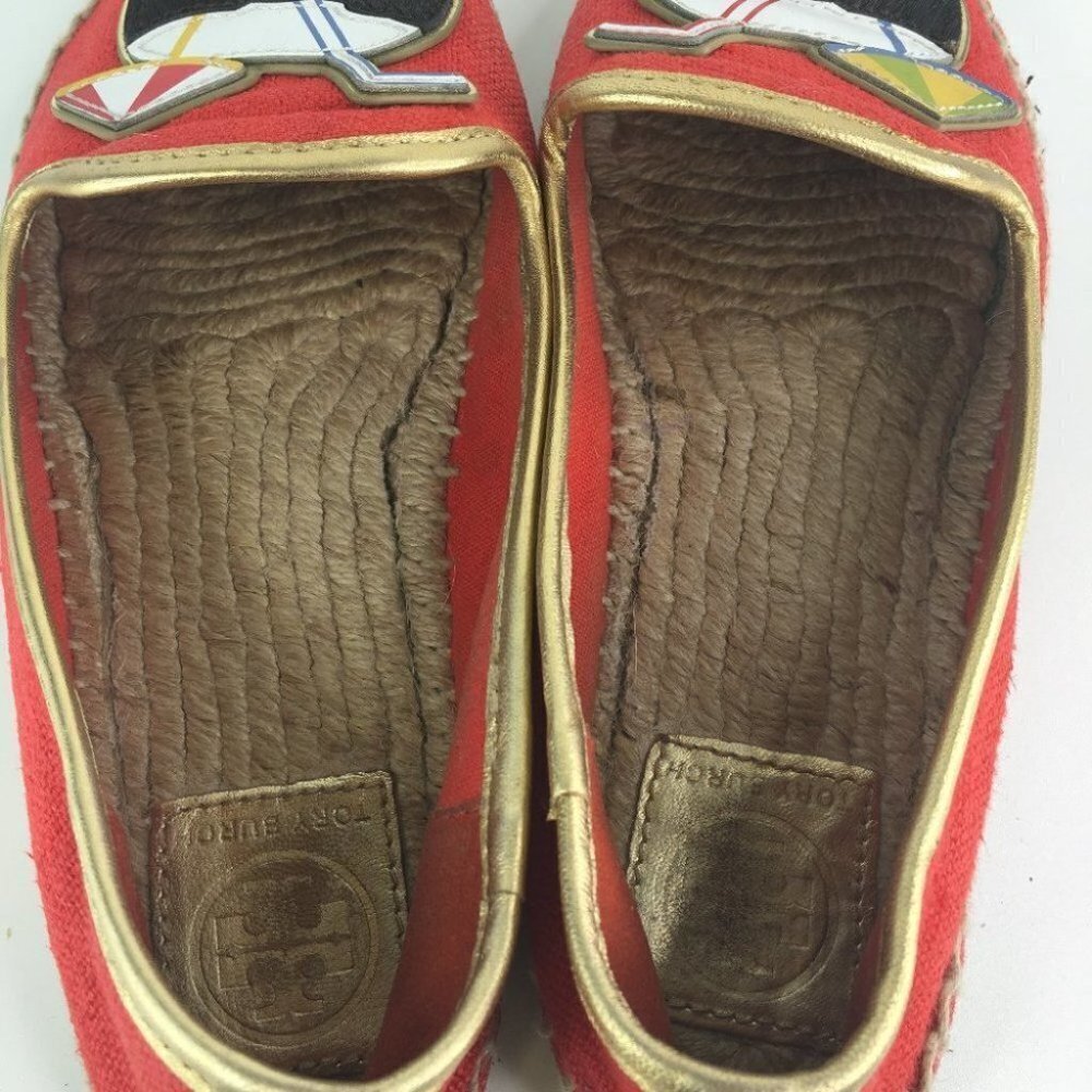 Tory Burch Coconut Linen Espadrille Flats  Size 6 - Picture 5 of 7